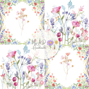 Watercolor Floral Check