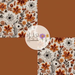 Brown Floral Check