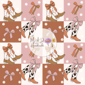 Cowgirl Boots Checkered