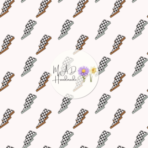 Checkered Lightning Bolts