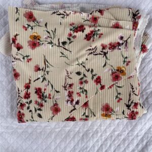 Tan Floral Rib