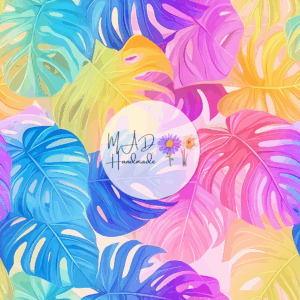 Colorful Monstera Leaves