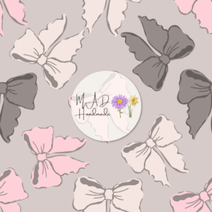 Gray and Pink Bows