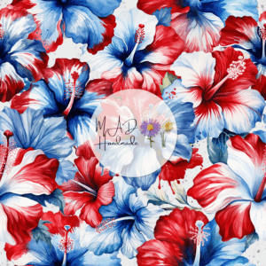 Red, White, and Blue Hibiscus