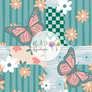 Boho Green Butterflies