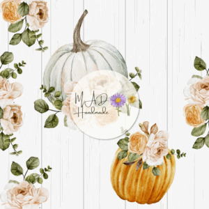White Floral Pumpkin