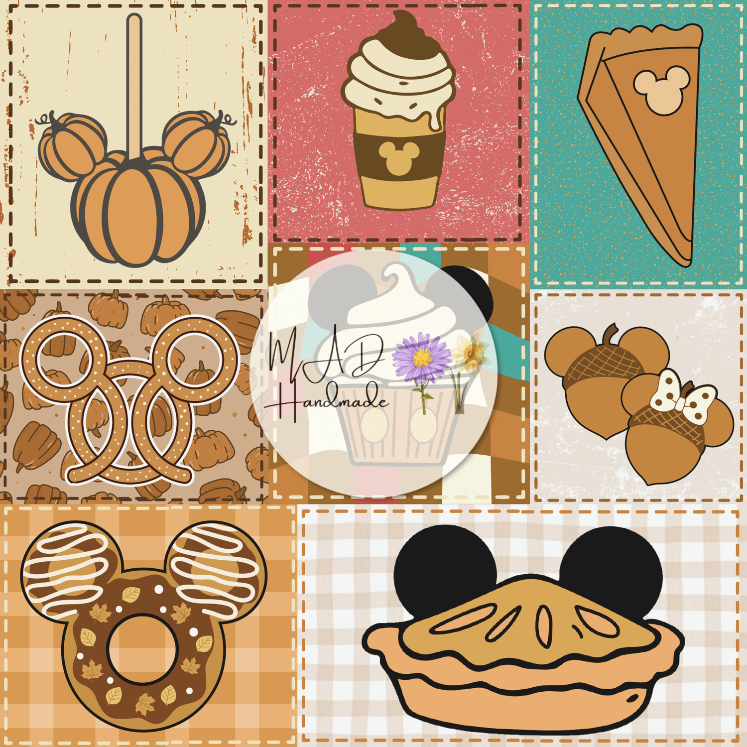 Fall Mickey Treats Patchwork