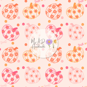 Pink and Orange Floral Pumpkins