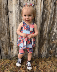 Louisa top and biker shorts