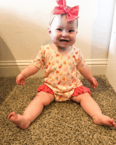 Violet simple bubble romper