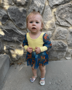 Brielle leo with skirt and bishop sleeves