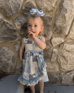 Petal romper with skirt