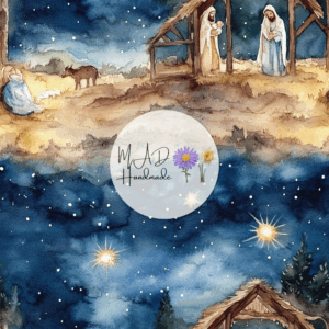 Watercolor Nativity