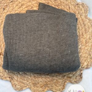 Charcoal Ribbed Sweater Knit