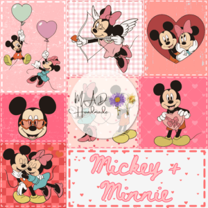 Mickey and Minnie Valentine Patchwork