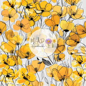 Yellow Abstract Floral