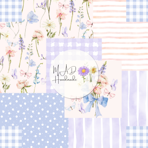 Watercolor Flowers Patchwork