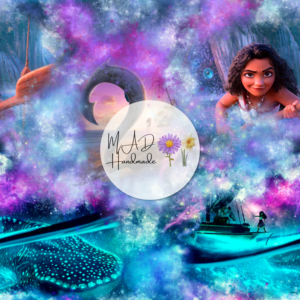 Watercolor Moana Collage